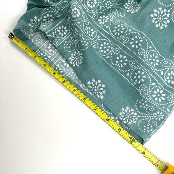 Madewell Beach Womens Medium Teal Floral V Neck Lightweight Breezy Romper NWT - Picture 15 of 15